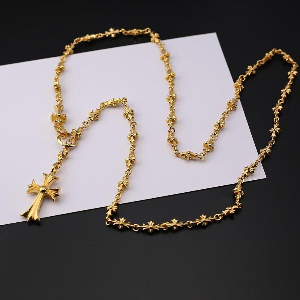 Cross & Fleur-De-Lis Statement Chain Necklace: Bold Faith Meets High Fashion