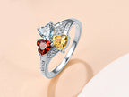 Personalized Family Ring with 3 Birthstones Customized 925 Sterling Silver Ring with Names Crystal AAA+ Cubic Zirconia Stones Jewelry Elegant Finger Decoration for Women : Clothing, Shoes & Jewelry