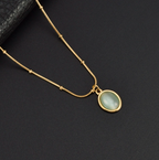 Gemstone Snake Chain Necklaces (2 Tones): Sleek Elegance for Daily Wear