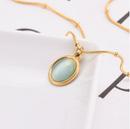 Gemstone Snake Chain Necklaces (2 Tones): Sleek Elegance for Daily Wear