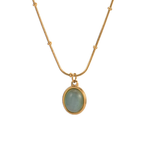 Gemstone Snake Chain Necklaces (2 Tones): Sleek Elegance for Daily Wear