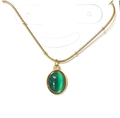Gemstone Snake Chain Necklaces (2 Tones): Sleek Elegance for Daily Wear