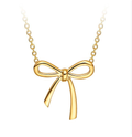 Bow Pendant Necklaces (2 Tones): Dainty Charm for Effortless Style