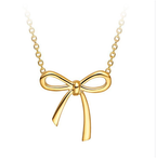 Bow Pendant Necklaces (2 Tones): Dainty Charm for Effortless Style