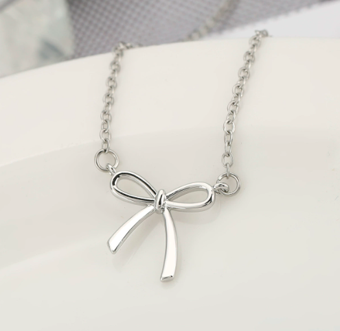 Bow Pendant Necklaces (2 Tones): Dainty Charm for Effortless Style