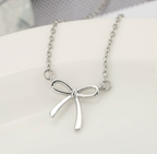 Bow Pendant Necklaces (2 Tones): Dainty Charm for Effortless Style