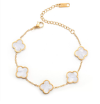 Clover Motif Bracelet: Dainty Luck & Elegance for Daily Wear