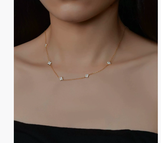 Product: Dainty Starburst Station Necklace (2-Tone Options)