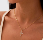 Regal Cross & Crown Pendant Necklace – Timeless Elegance Redefined