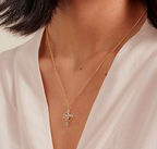 Regal Cross & Crown Pendant Necklace – Timeless Elegance Redefined