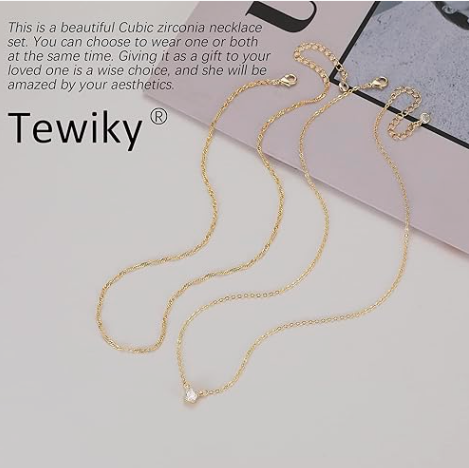 Dual-Layer Solitaire Pendant Necklace – Effortless Glam for Every Vibe