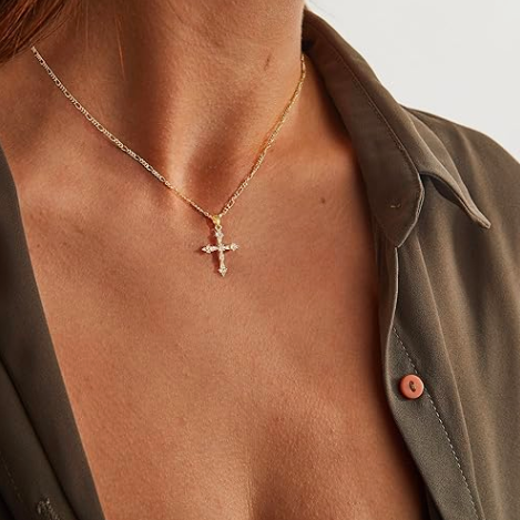 Geometric Cross Pendant Necklace – Modern Faith, Timeless Shine