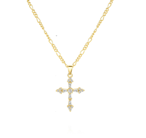 Geometric Cross Pendant Necklace – Modern Faith, Timeless Shine