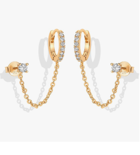 Asymmetric Star & Bar Chain Earrings – Edgy Glam for Bold Stylists