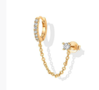 Asymmetric Star & Bar Chain Earrings – Edgy Glam for Bold Stylists