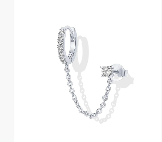 Asymmetric Star & Bar Chain Earrings – Edgy Glam for Bold Stylists