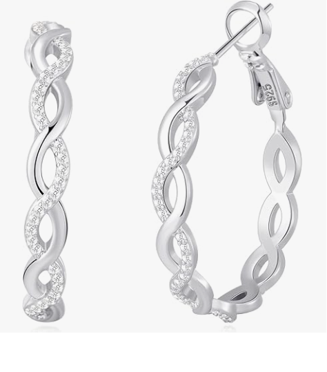 Twisted Infinity Hoop Earrings – Timeless Shine with a Modern Twist