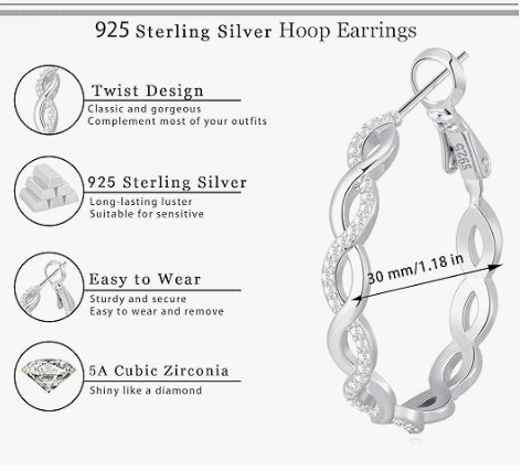 Twisted Infinity Hoop Earrings – Timeless Shine with a Modern Twist