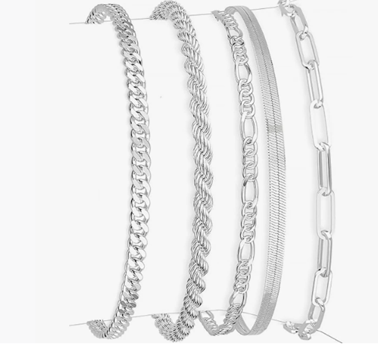 4-Piece Chain Bracelet Set – Mix & Match for Effortless Edge