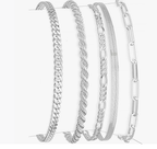 4-Piece Chain Bracelet Set – Mix & Match for Effortless Edge