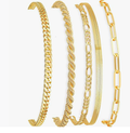 4-Piece Chain Bracelet Set – Mix & Match for Effortless Edge