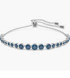 Sapphire-Tone Sliding Bracelet – Timeless Blue Sparkle for Every Wrist