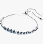 Sapphire-Tone Sliding Bracelet – Timeless Blue Sparkle for Every Wrist