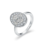 Oval Starburst" Pave Diamond Ring: The Sparkle That Stops Conversations 