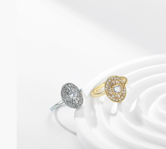 Oval Starburst" Pave Diamond Ring: The Sparkle That Stops Conversations