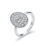 Oval Starburst" Pave Diamond Ring: The Sparkle That Stops Conversations 