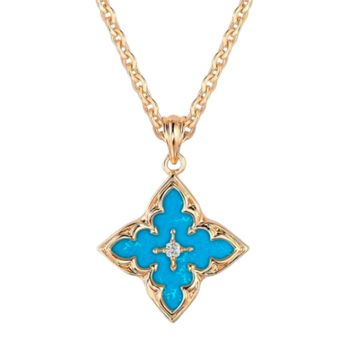 Quatrefoil Enamel & Pearl Dainty Necklaces