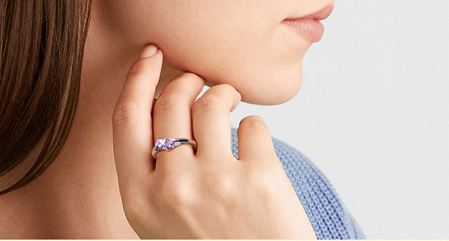 Personalized Family Ring with 3 Birthstones Customized 925 Sterling Silver Ring with Names Crystal AAA+ Cubic Zirconia Stones Jewelry Elegant Finger Decoration for Women : Clothing, Shoes & Jewelry