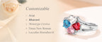 Personalized Family Ring with 3 Birthstones Customized 925 Sterling Silver Ring with Names Crystal AAA+ Cubic Zirconia Stones Jewelry Elegant Finger Decoration for Women : Clothing, Shoes & Jewelry