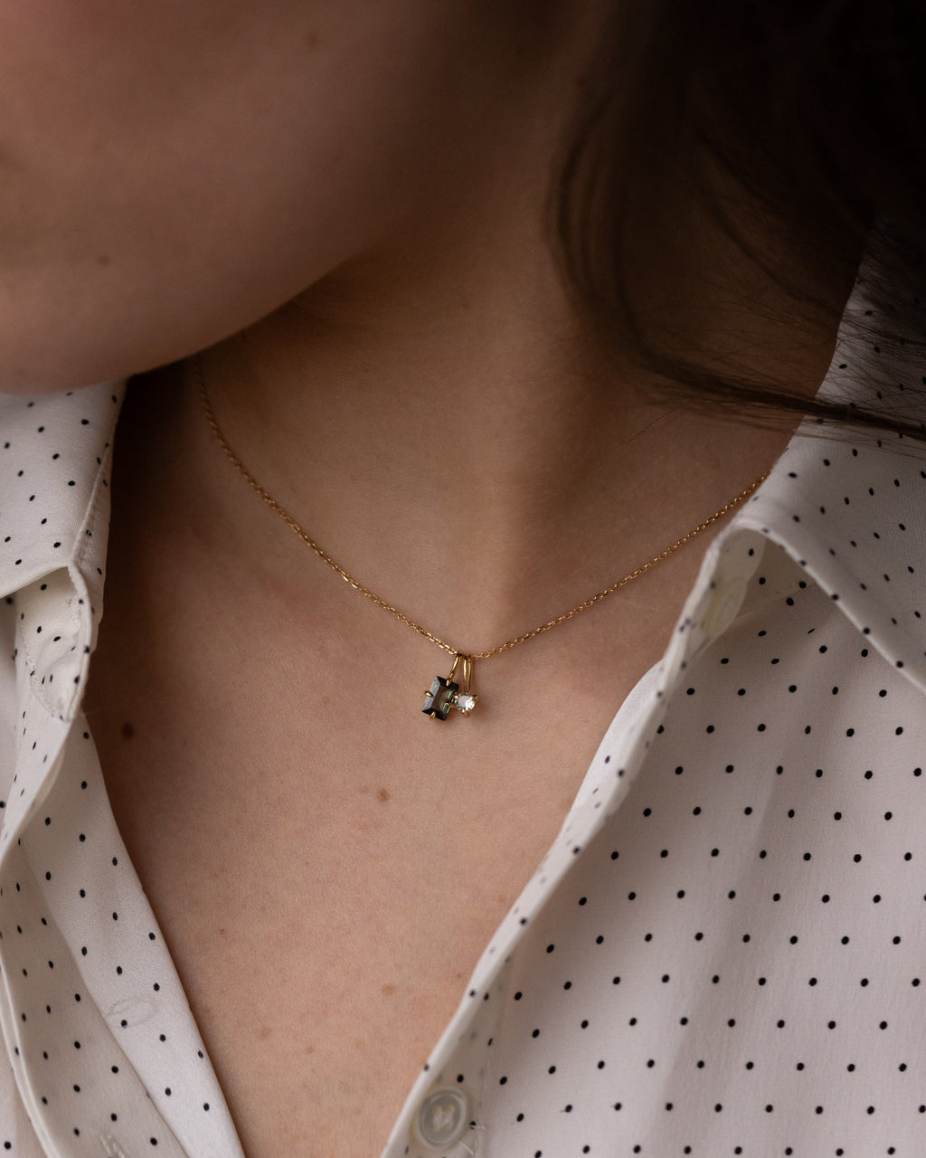 Gold Toi et Moi Necklace