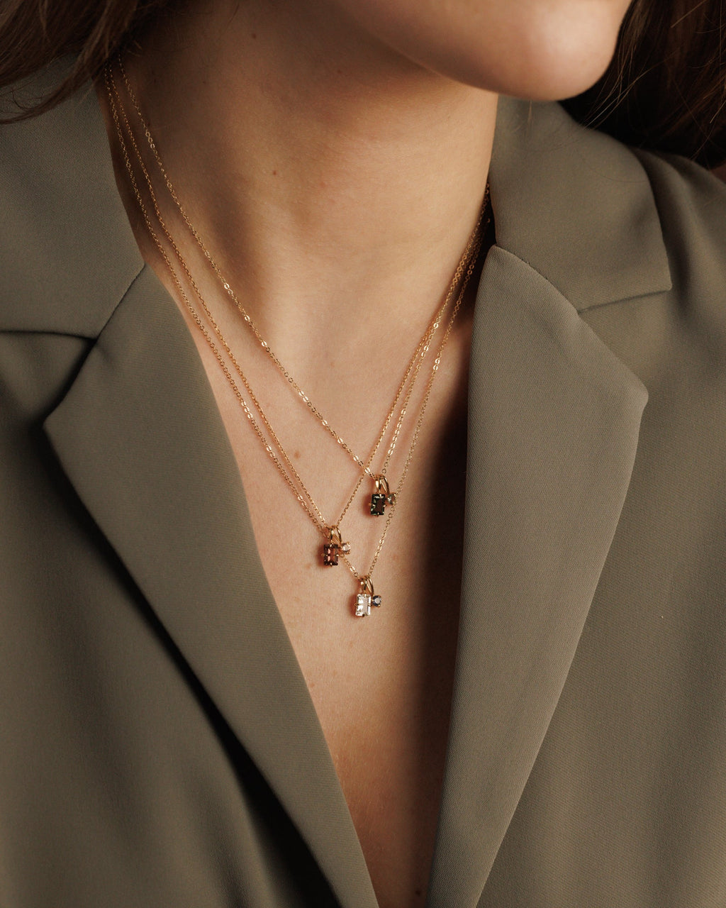 Gold Toi et Moi Necklace